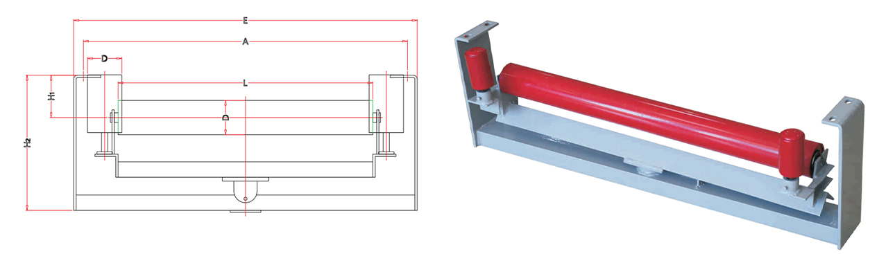 Lower Return Self-Aligning Idler Lower Return Self-Aligning Idler