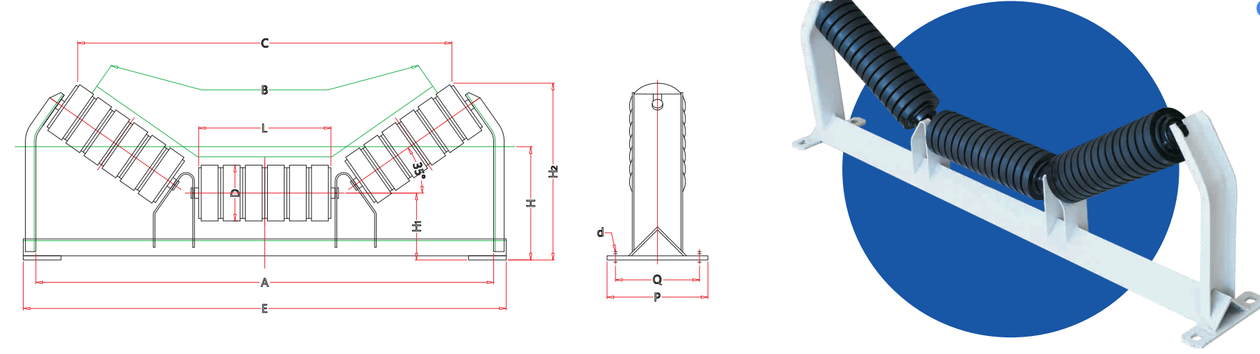 Impact Roller with Bracket