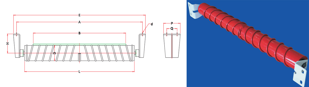 Return Spiral Roller with Bracket