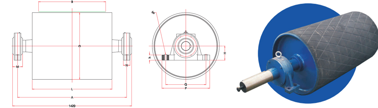 TD75 Rubber Casting Pulley