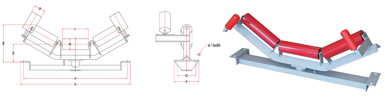 The Upper Carrier Self-Aligning Idler
